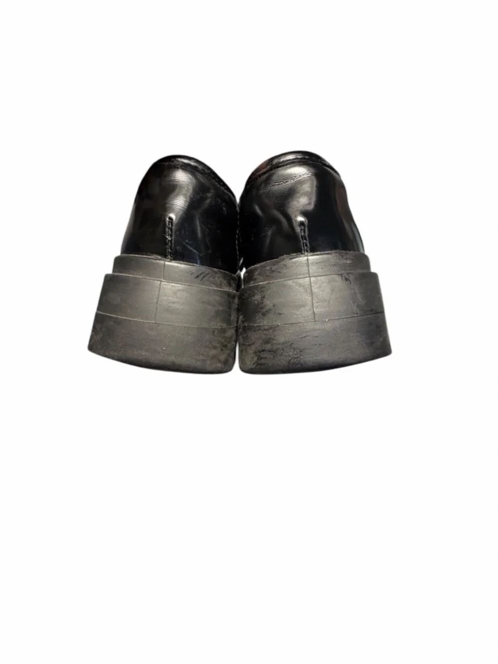 ASOS Design Masterpiece Chunky Black Leather Horsebit Loafers Sz 37 (6.5)